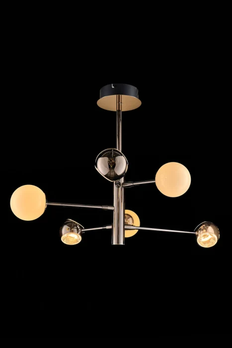 Люстра на штанге Leon Lilith LE7709/6G Black/Chrome/Gold