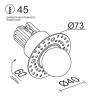 Встраиваемый светодиодный светильник Ledron SL74214/7W White