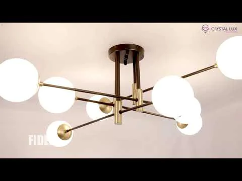 Светильник потолочный Crystal Lux FIDEL PL8 BLACK