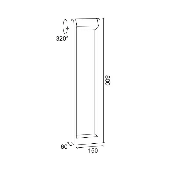 Уличный столб Ledron Gris Big HR60441-2-800