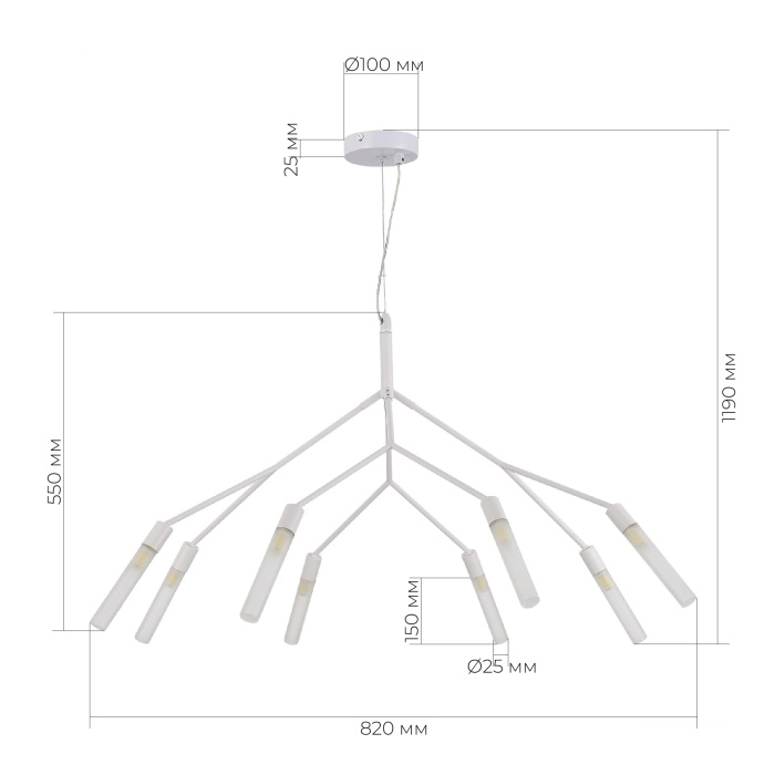 Подвесной светильник evoluce KAITO SLE1129-503-08