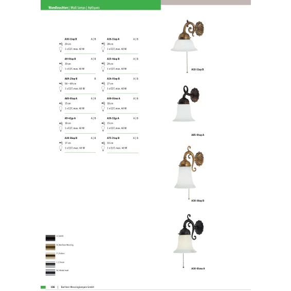 Бра Berliner Messinglampen A30-32gsA
