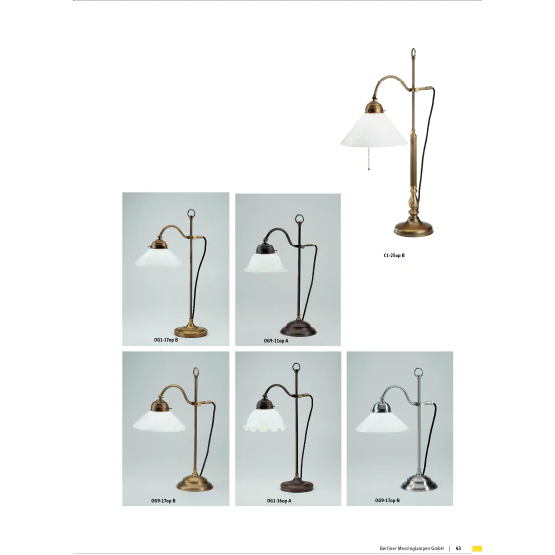 Настольная лампа Berliner Messinglampen C1-25opB