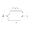 Светильник встраиваемый Белый LED 1*22W 3000K 1 890Lm Ra80 120° IP20 L175xW175xH20 85-265V ST700.038.22