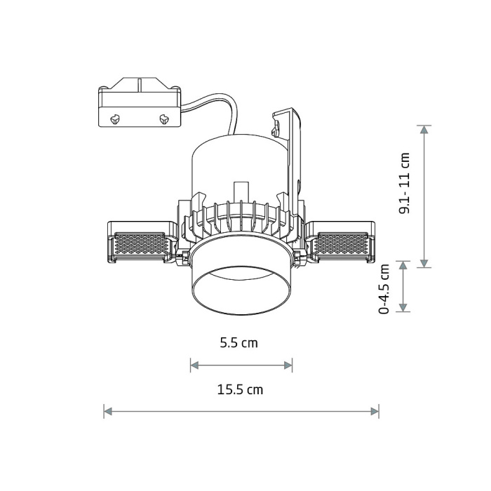 Спот встраиваемый Nowodvorski Mono Slide Trimless White/Gold 10804