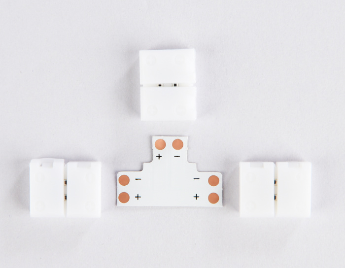 Соединитель T для светодиодной ленты 2835 12/24V (2 конт.) GS6901 (5шт) Ambrella light GS6901