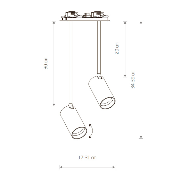 Спот Nowodvorski Mono Surface Long White/Gold 7678