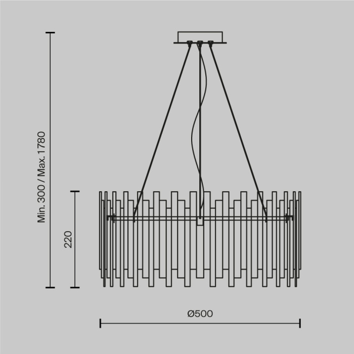 Подвесной светильник Maytoni Coliseo MOD136PL-06BS