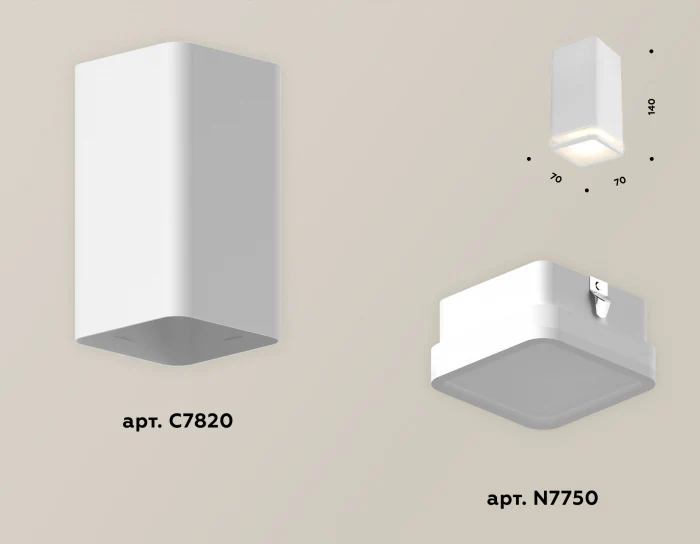 Комплект накладного светильника с акрилом Ambrella light XS7820020