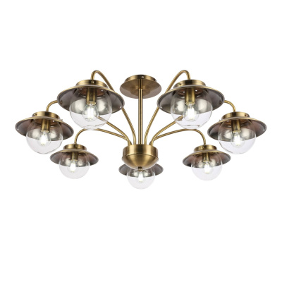 SLE110102-07 Люстра потолочная Античная бронза/Прозрачный E14 7*40W