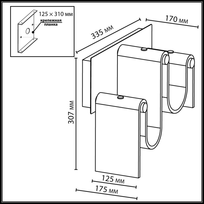Настенный светильник Odeon Light Flow 5106/16WL