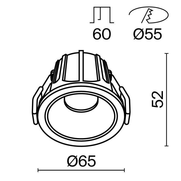 Встраиваемый светильник Maytoni Technical Alfa LED DL043-01-10W3K-RD-WB