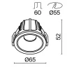 Встраиваемый светильник Maytoni Technical Alfa LED DL043-01-10W3K-RD-WB