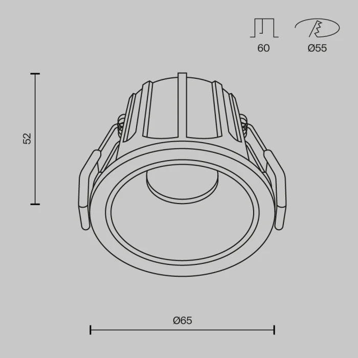 Встраиваемый светильник Maytoni Technical Alfa LED DL043-01-10W3K-RD-WB