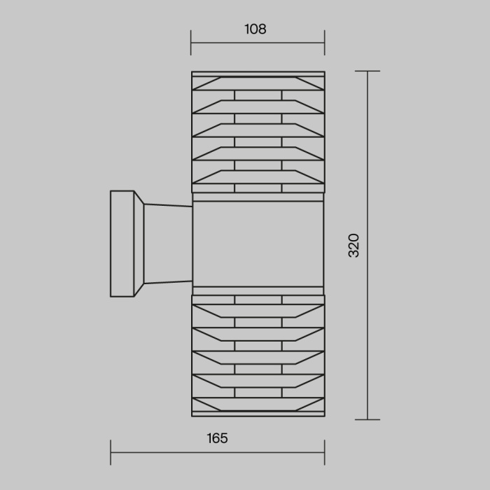 Уличный настенный светильник Maytoni Bronx O576WL-02B