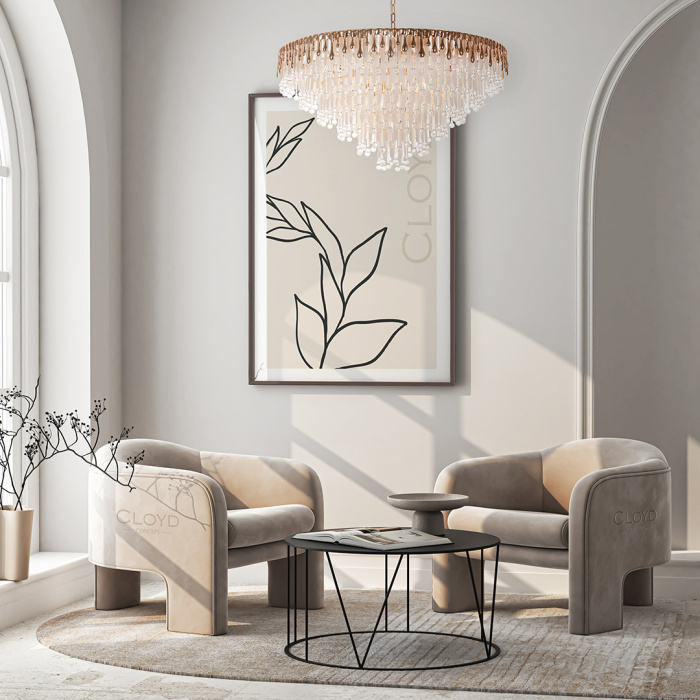 Люстра Cloyd CAPULETTI C22 / Ø95 см - золото (арт.11286)