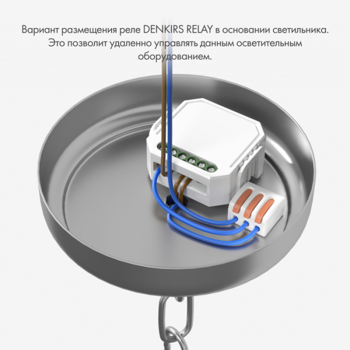 Двухканальное Wi-Fi реле-диммер Denkirs RL1004-DM/1