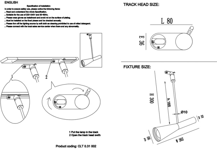 Светильник трековый однофазный Crystal Lux CLT 0.31 002 WH