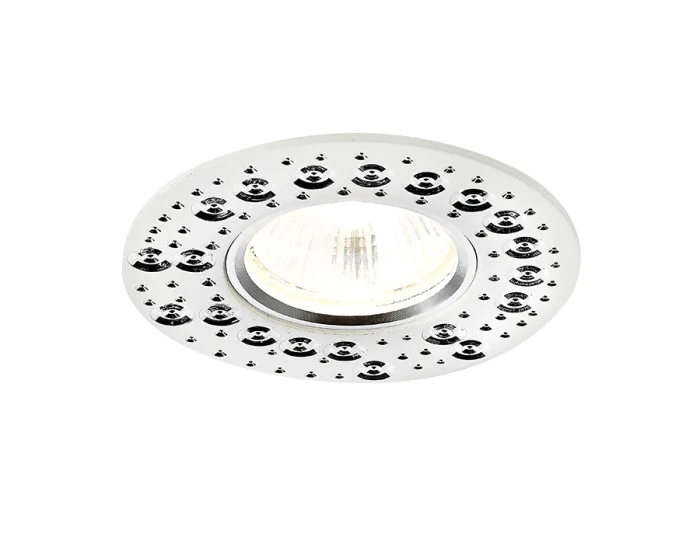 Круглый встраиваемый точечный светильник MR16 Ambrella light A801 W