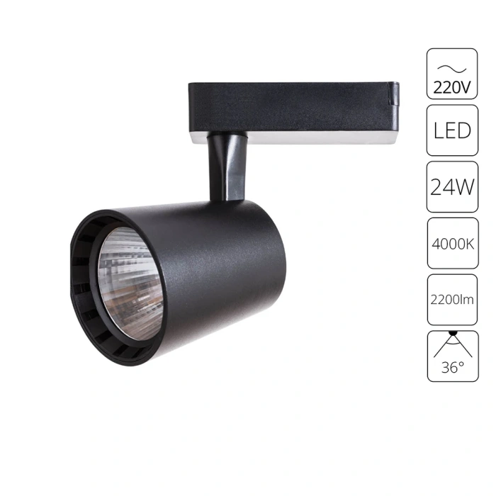 Трековый светильник Arte Lamp ATILLO A2324PL-1BK