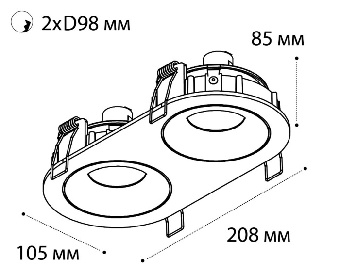 Светильник встраиваемый Italline DE-2002 white