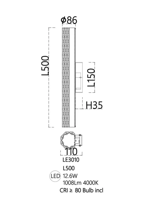 Настенный светильник Leon Celine LE3010/1W CH