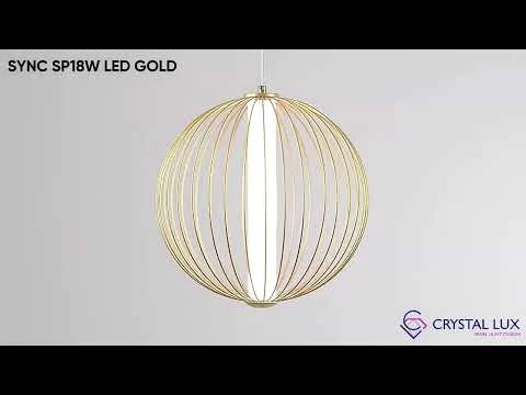 Светильник подвесной Crystal Lux SYNC SP18W LED GOLD