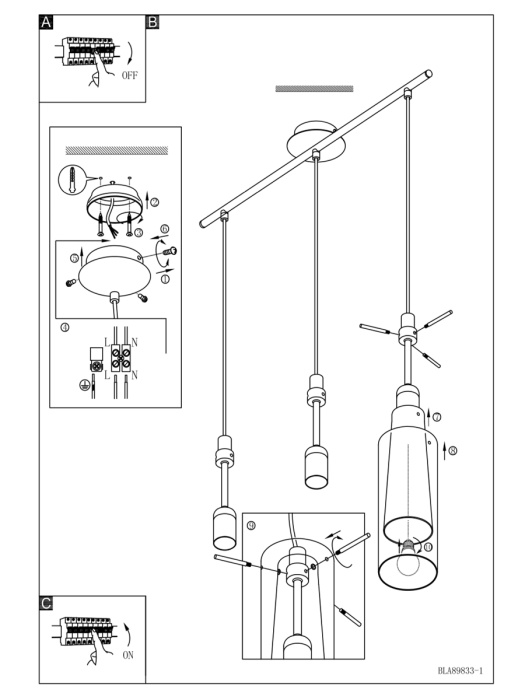 Подвесной потолочный светильник PINTO EGLO 89833