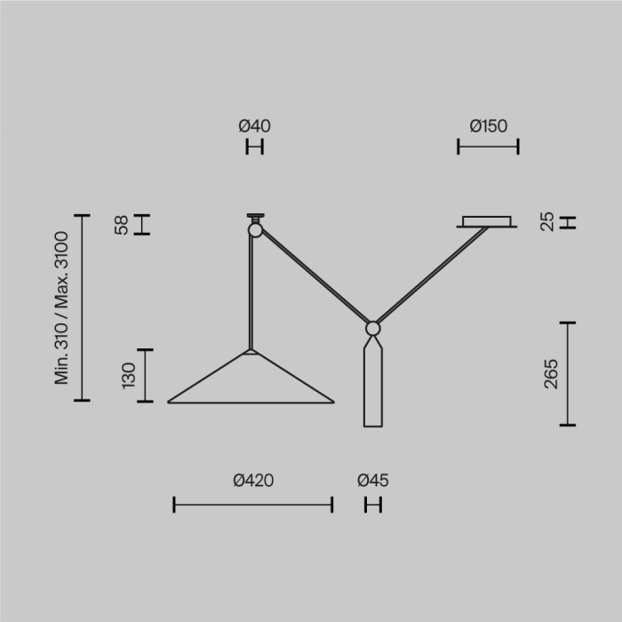 Подвесной светильник Maytoni Peso P080PL-01W