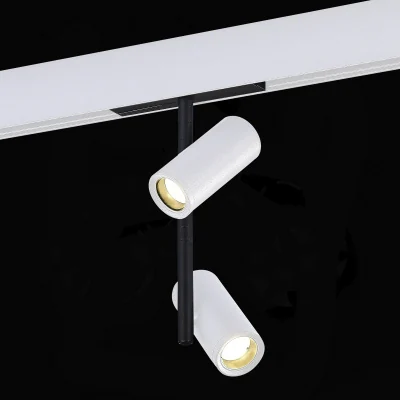 Магнитный трековый светильник Белый LED 1*16W 3000K 1 100Lm Ra&gt;90 36° IP20 D45xH240 48V ST808.536.16