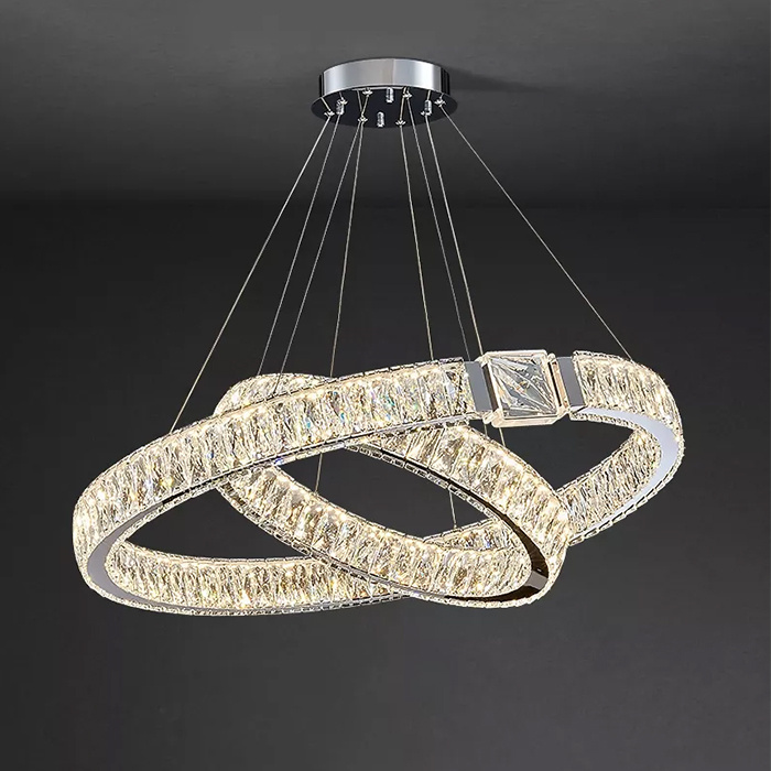 Подвесная люстра Delight Collection D8010 D8010P/2R/D800+600 silver