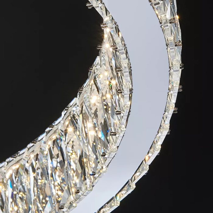 Подвесная люстра Delight Collection D8010 D8010P/2R/D800+600 silver