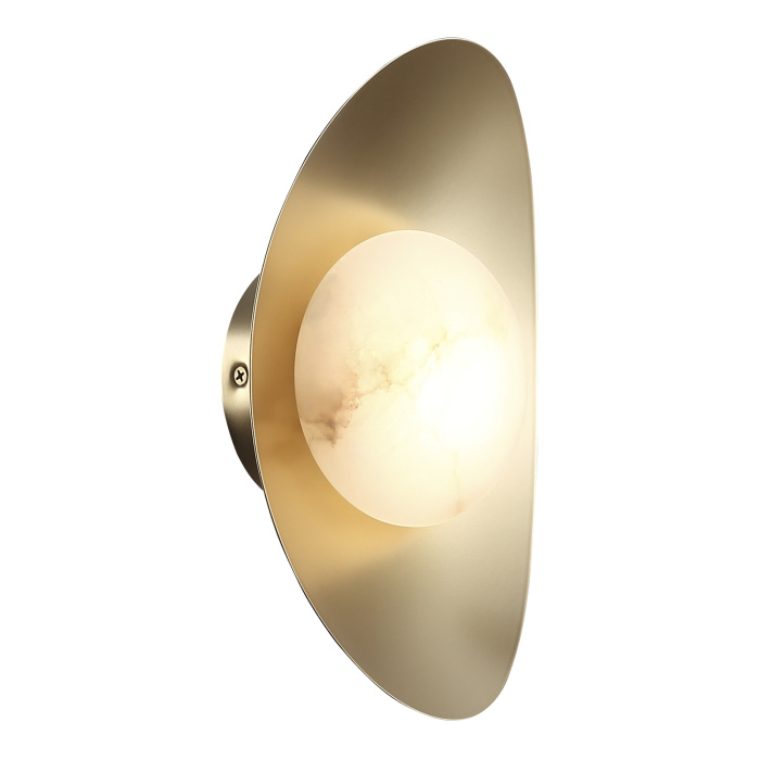 Светильник настенный ST-Luce Золотистый/Алебастр LED 1*7W 3000K SL6229.211.01