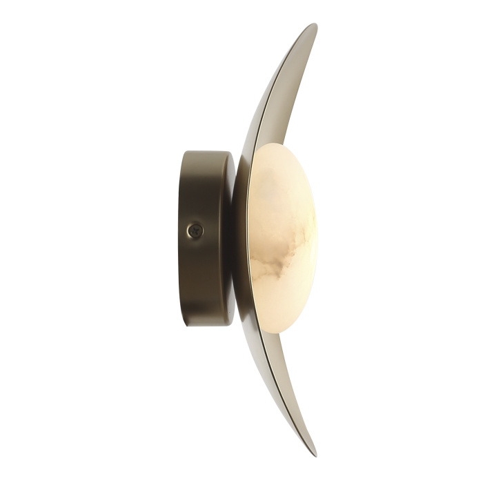 Светильник настенный ST-Luce Золотистый/Алебастр LED 1*7W 3000K SL6229.211.01