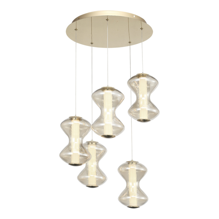 Светильник подвесной ST-Luce золото/коньячный LED 1*28W 3000K SL6136.233.01