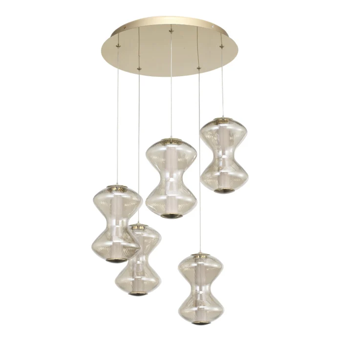 Светильник подвесной ST-Luce золото/коньячный LED 1*28W 3000K SL6136.233.01