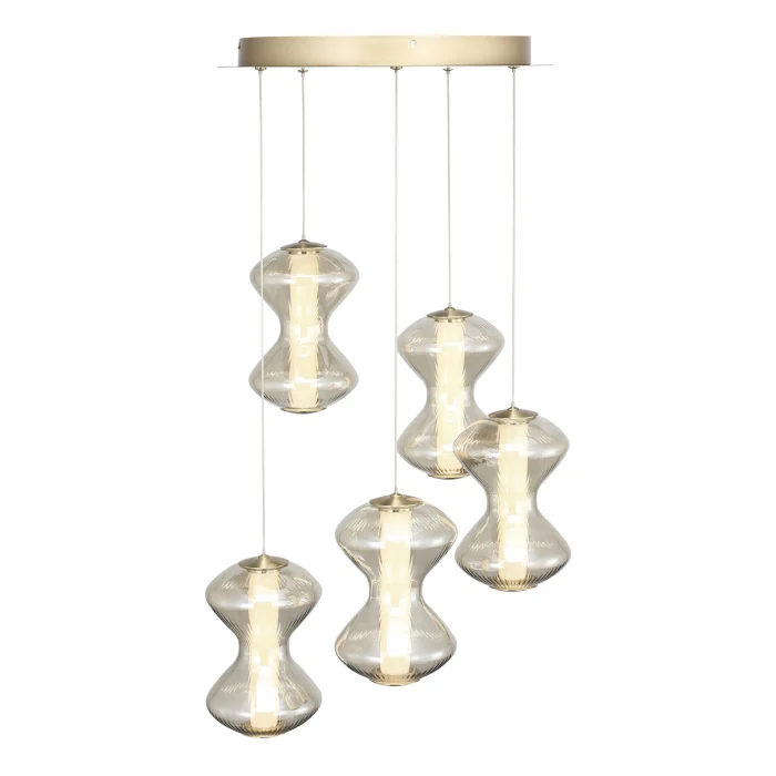 Светильник подвесной ST-Luce золото/коньячный LED 1*28W 3000K SL6136.233.01