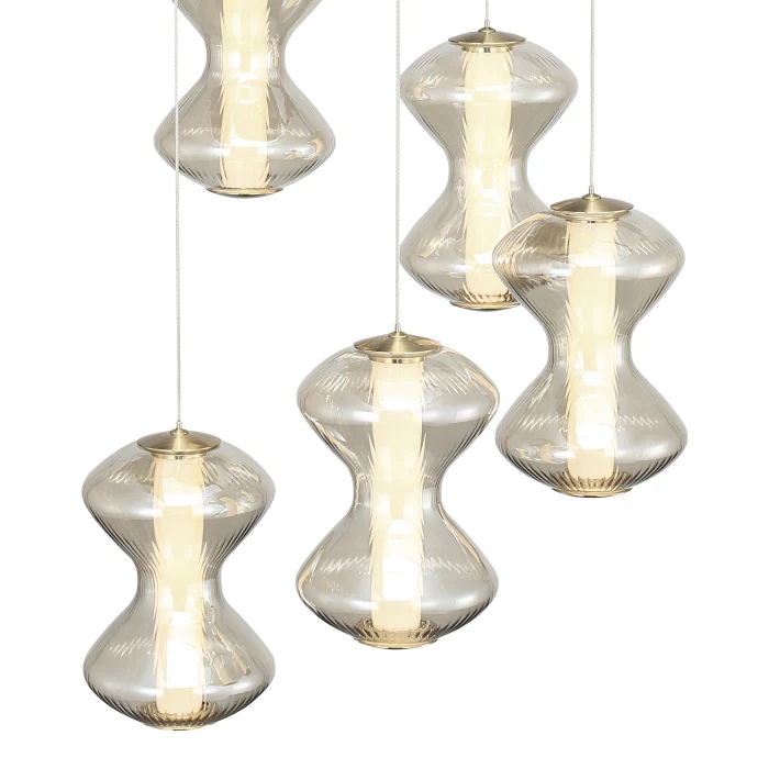 Светильник подвесной ST-Luce золото/коньячный LED 1*28W 3000K SL6136.233.01