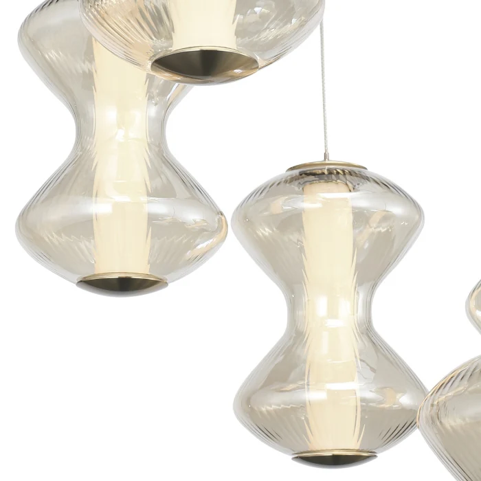 Светильник подвесной ST-Luce золото/коньячный LED 1*28W 3000K SL6136.233.01