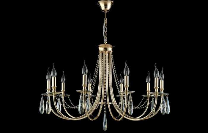 Люстра Crystal Lux VICTORIA SP10 GOLD/AMBER