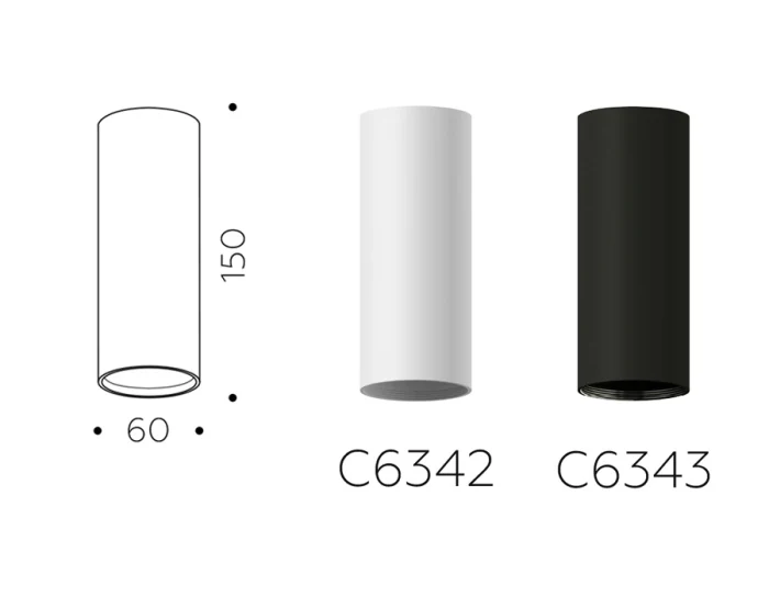 Корпус светильника накладной для насадок D60mm Ambrella light C6342