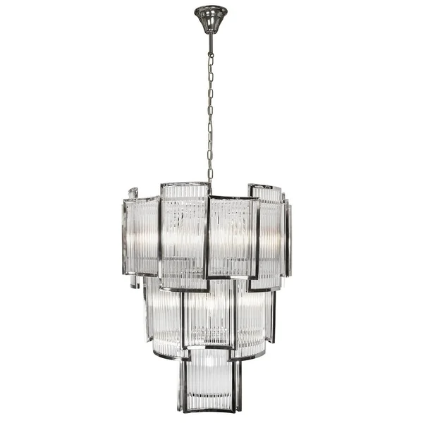 Подвесная люстра iLamp Tribeca MD0276-11 CHROME+SMOKY GRAY