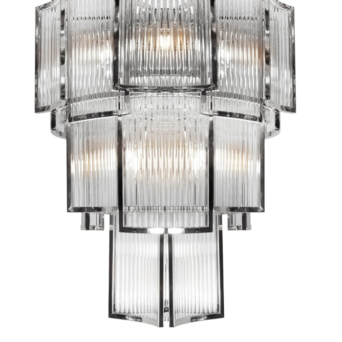 Подвесная люстра iLamp Tribeca MD0276-11 CHROME+SMOKY GRAY