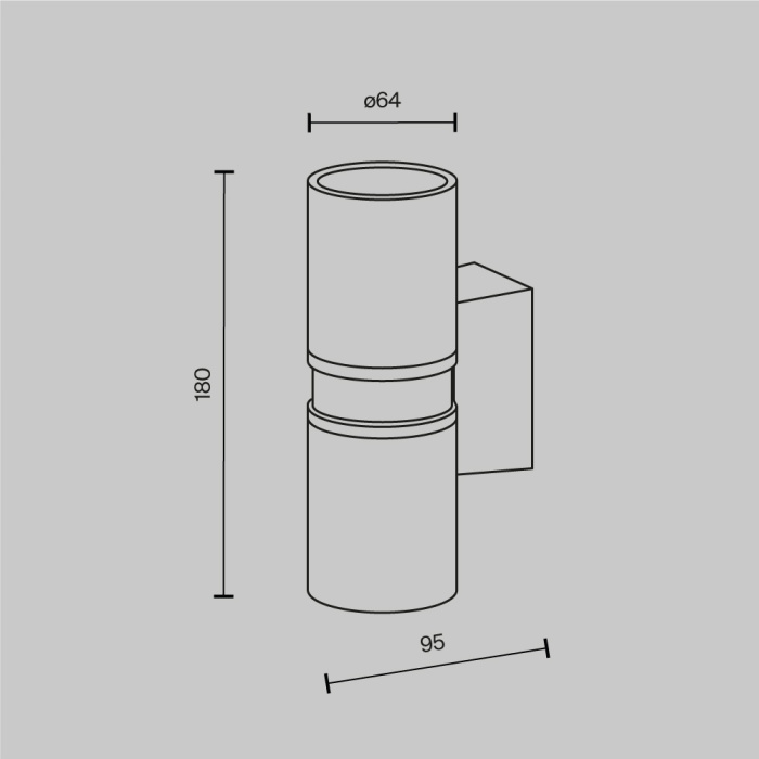 Светильник настенный Maytoni Bowery O582WL-02B