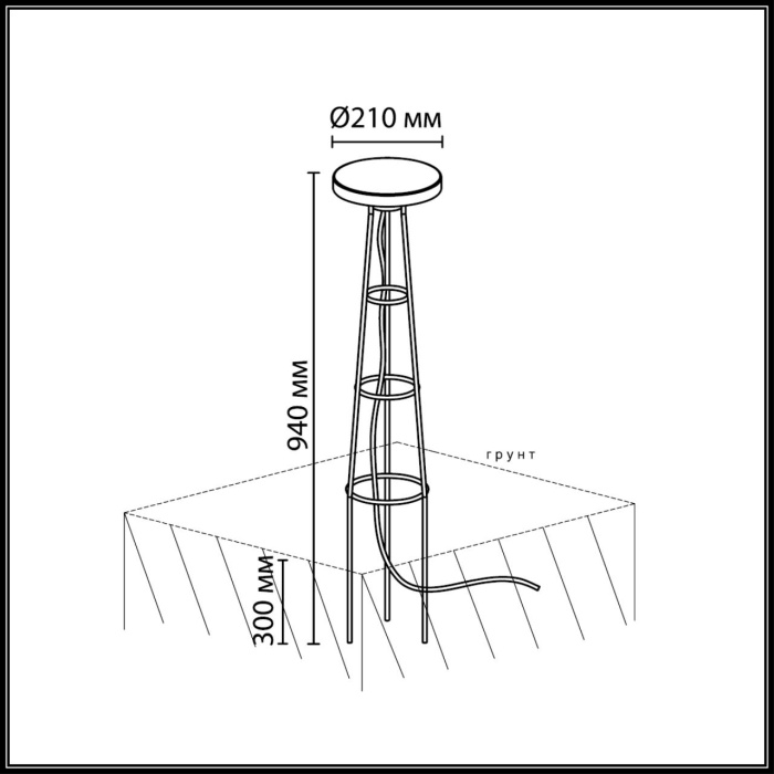 Ландшафтный грунтовый светильник Odeon Light Liana 7108/15GL