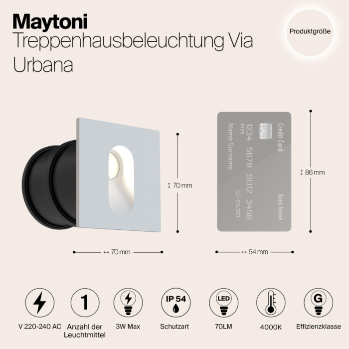Подсветка для ступеней Maytoni Via Urbana O022-L3W