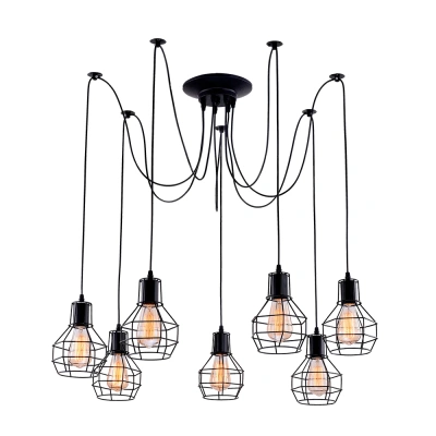 Подвесной светильник паук Arte Lamp A1109SP-7BK