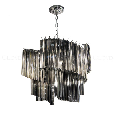 Люстра Cloyd EVOLUTE-B C10 / Ø60 см - хром - дымчатое стекло (арт.11266)