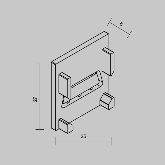 Заглушка уличная трековая система освещения Maytoni Exility ip black O-TR002-EC