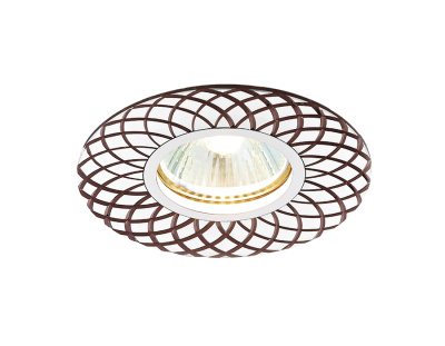 Круглый встраиваемый точечный светильник MR16 Ambrella light A815 AL/BR